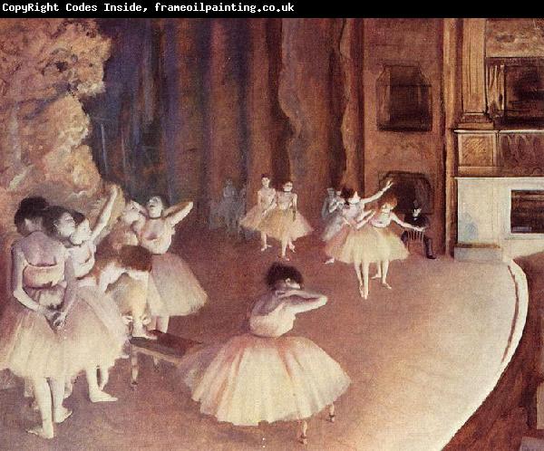 Edgar Degas Generalprobe des Balletts auf der Buhne